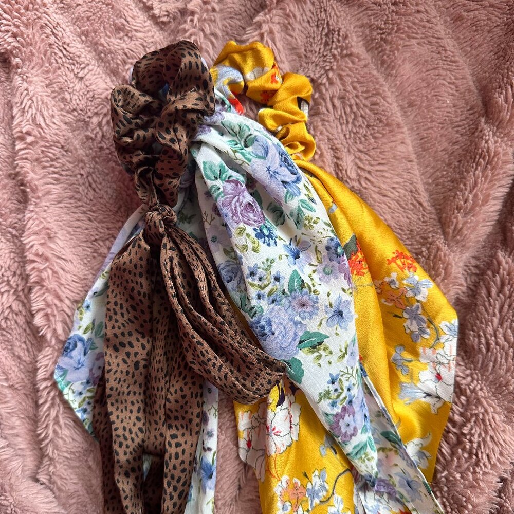 3 Pack Hair Bow Scrunchies